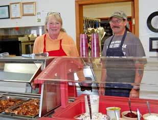 Our cooks, Martesue & Rick - Lunch is Served